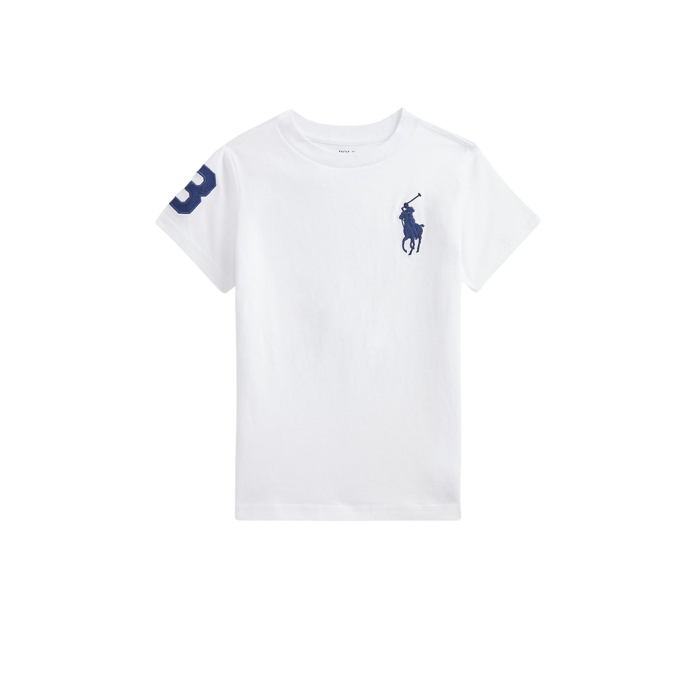 T-shirt Bambino Bianco con big pony e numero