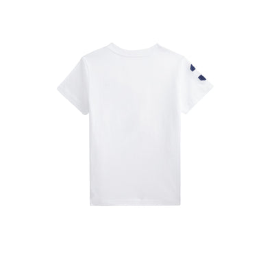 T-shirt Bambino Bianco con big pony e numero