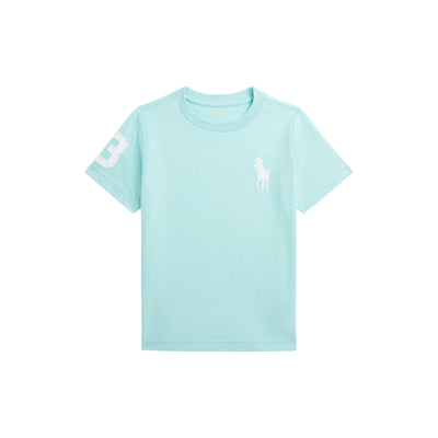 T-shirt Bambino con Big Pony verde acqua