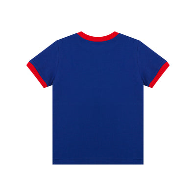 T-shirt Bambino a maniche corte, con maxi logo ed inserti a contrasto 