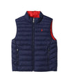 Gilet Bambino con zip frontale ed impunture orizzontali