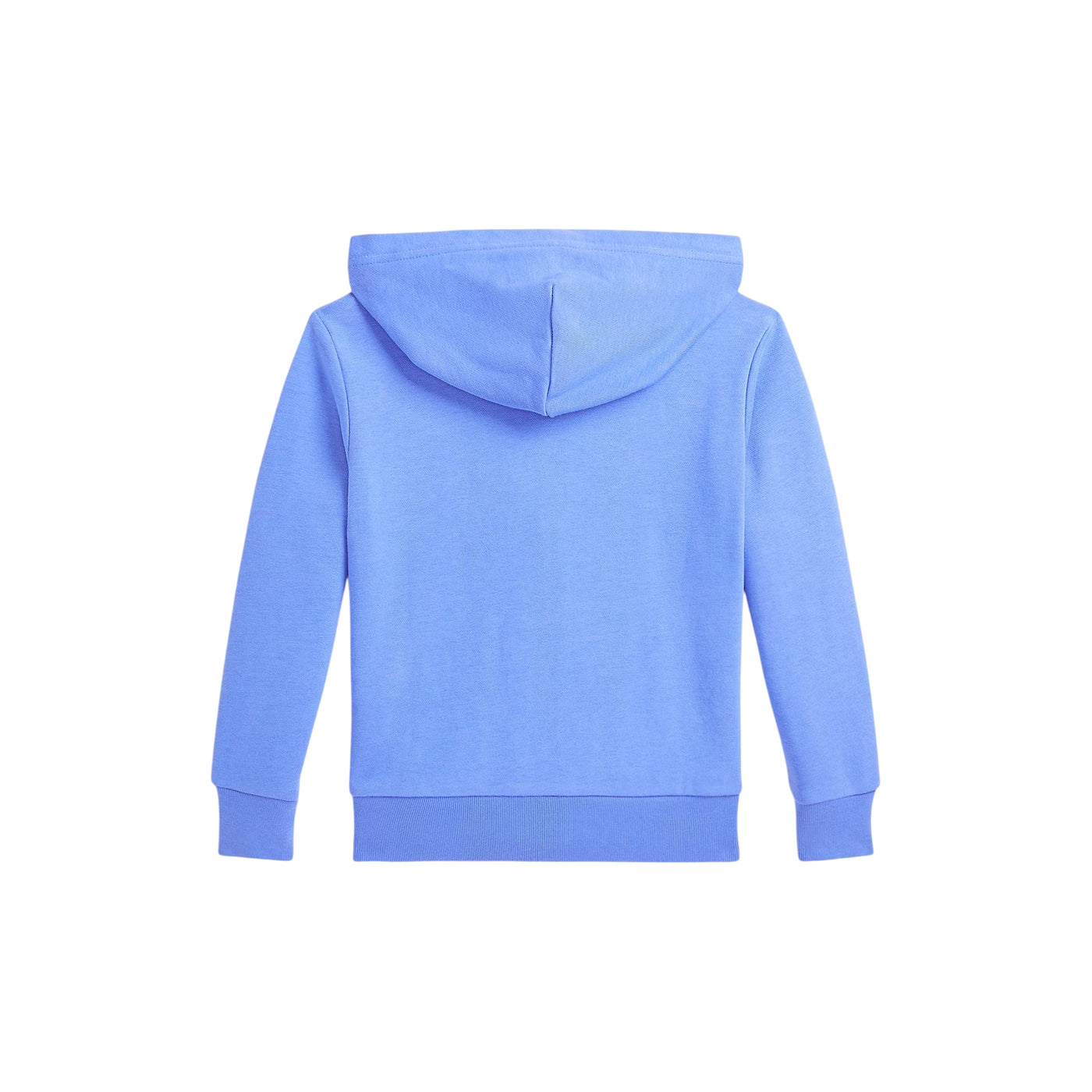 Felpa Bambino con zip in tinta unita azzurra retro