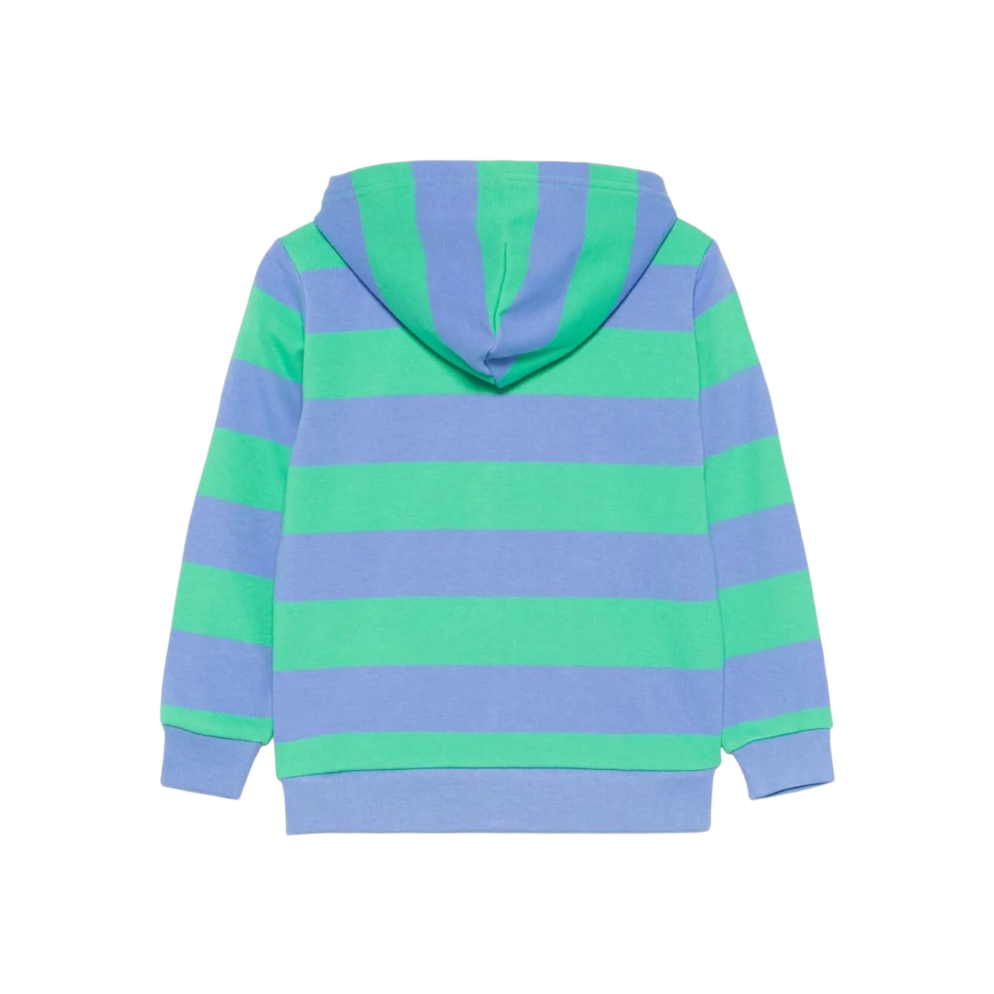 Felpa Bambino con zip a righe bicolor retro