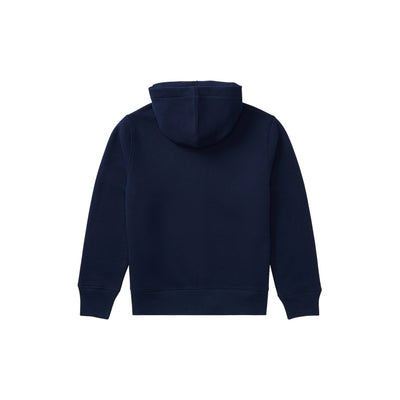 Felpa Bambino con zip e cappuccio Navy retro