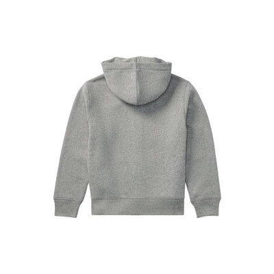 Felpa Bambino con zip e cappuccio Grigio retro