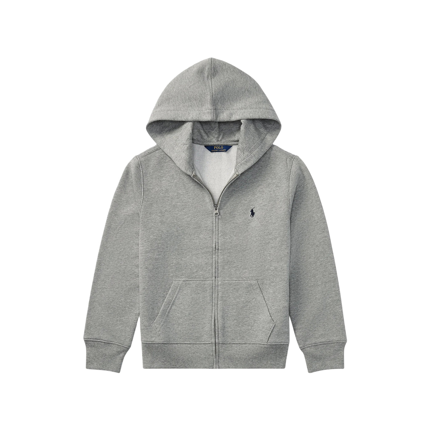 Felpa Bambino con zip e cappuccio Grigio