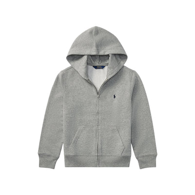 Felpa Bambino con zip e cappuccio Grigio