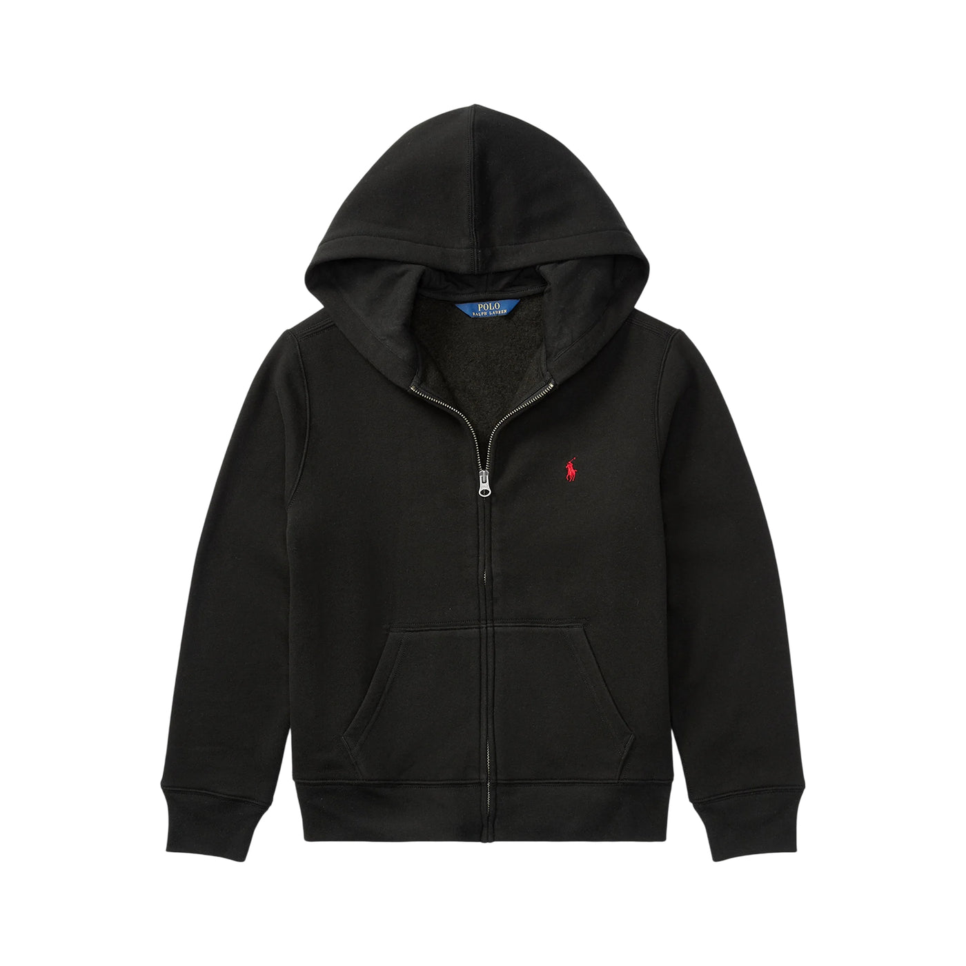 Felpa Bambino con zip e cappuccio Nero