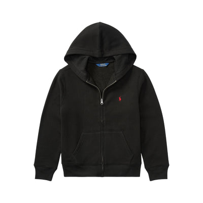 Felpa Bambino con zip e cappuccio Nero