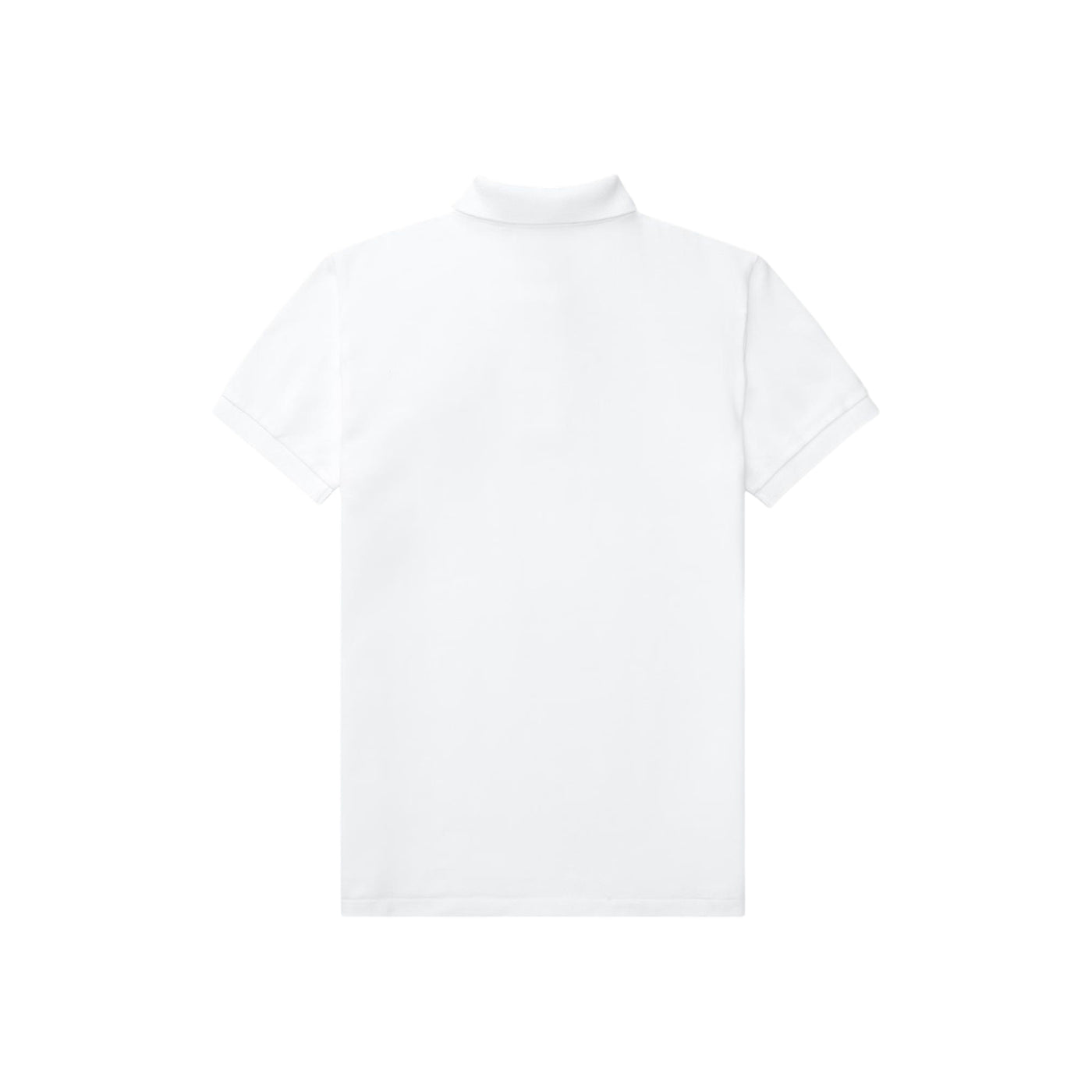 Polo Slim Bambino in cotone bianco manica corta retro