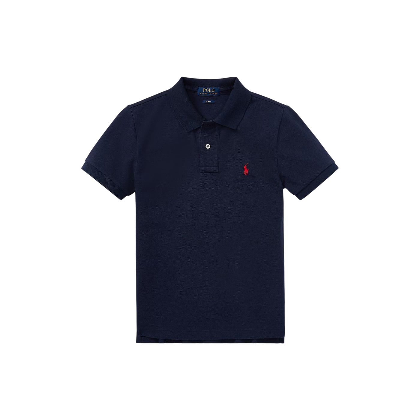 Polo Bambino in piqué di cotone Slim-Fit Navy