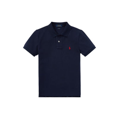 Polo Bambino in piqué di cotone Slim-Fit Navy