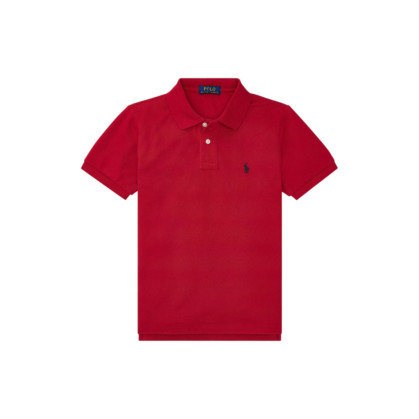 Polo Bambino in piqué di cotone Slim-Fit Rosso