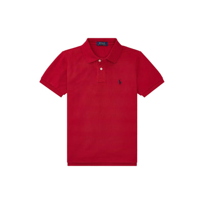 Polo Bambino in piqué di cotone Slim-Fit Rosso