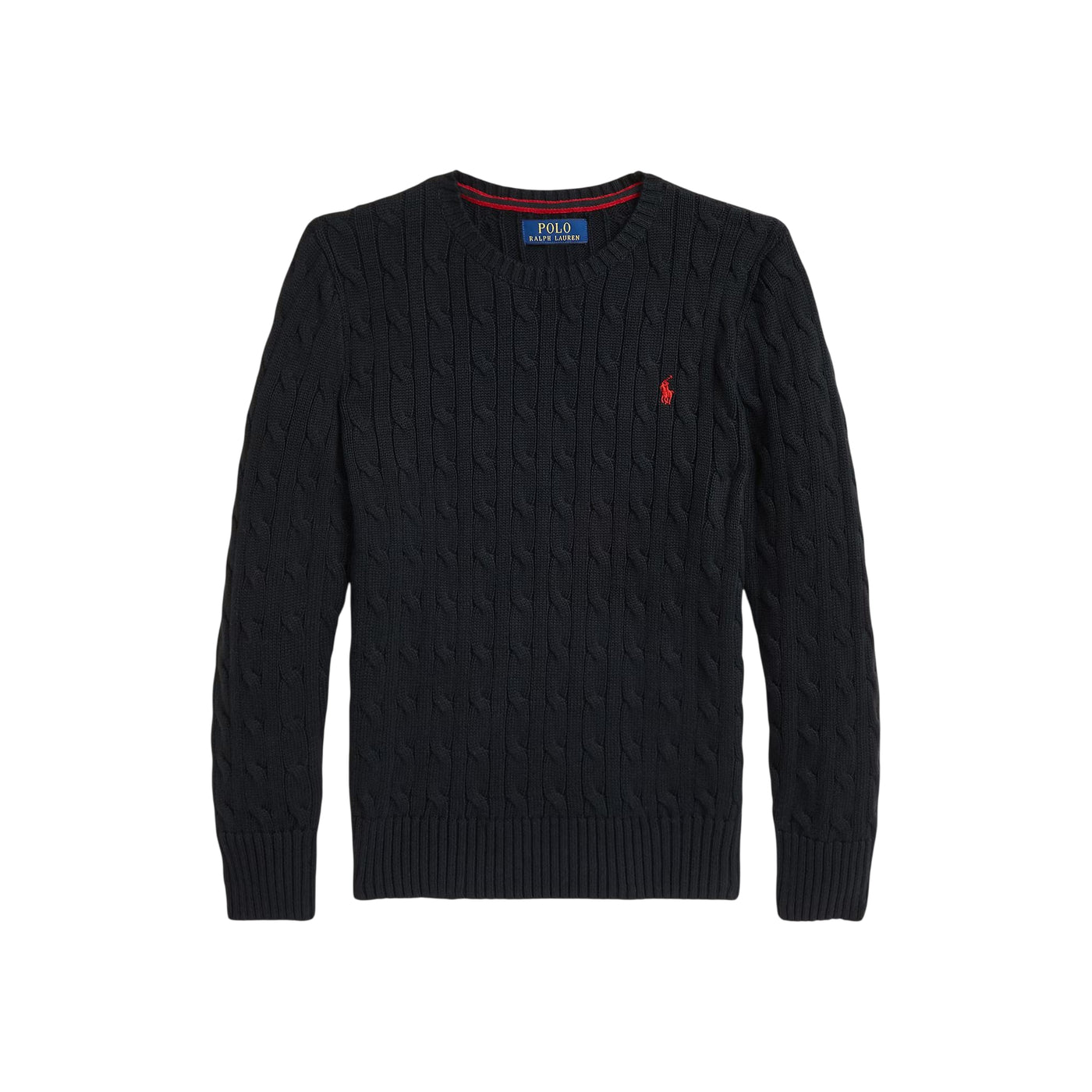 Maglione Bambino a trecce Nero