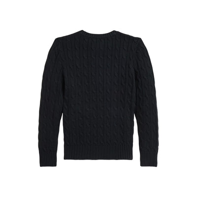 Maglione Bambino a trecce Nero retro
