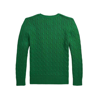 Retro Maglione a trecce con cavallino sul petto