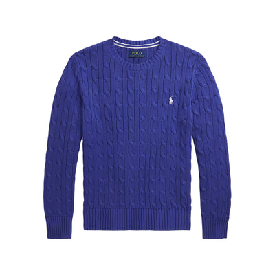 Maglione Bambino in cotone a trecce Blu