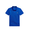Polo Junior Blu Royal con pony ricamato in Giallo e maniche corte