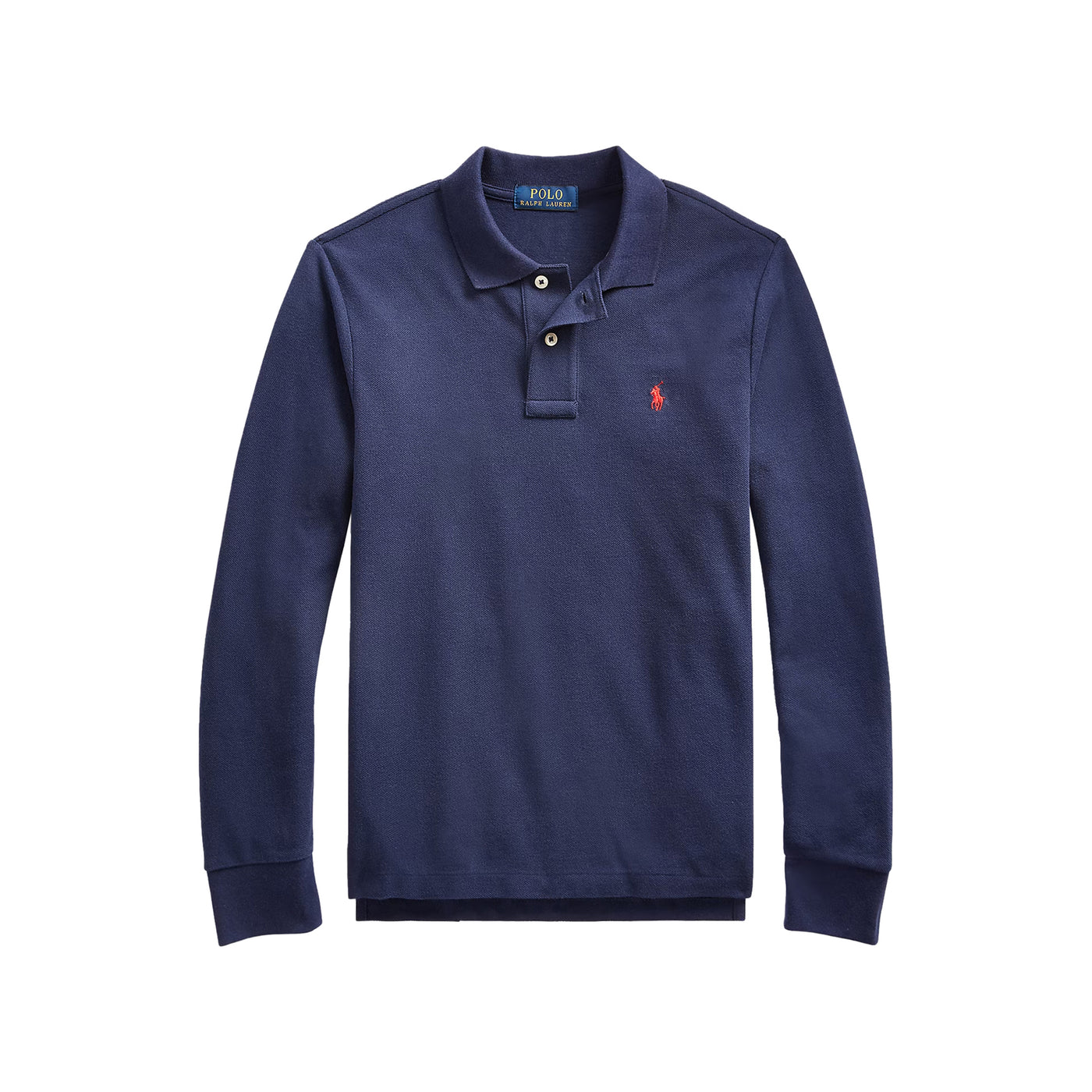 Polo Bambino in piqué di cotone Slim Navy