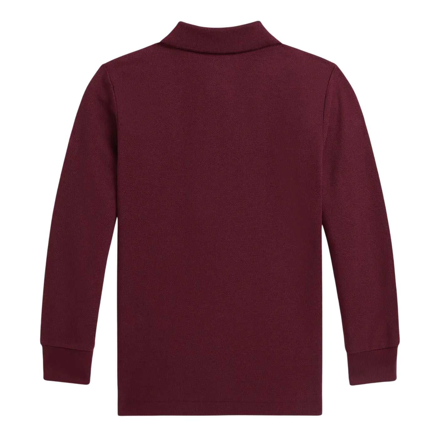 Polo Bambino a maniche lunghe Bordeaux retro