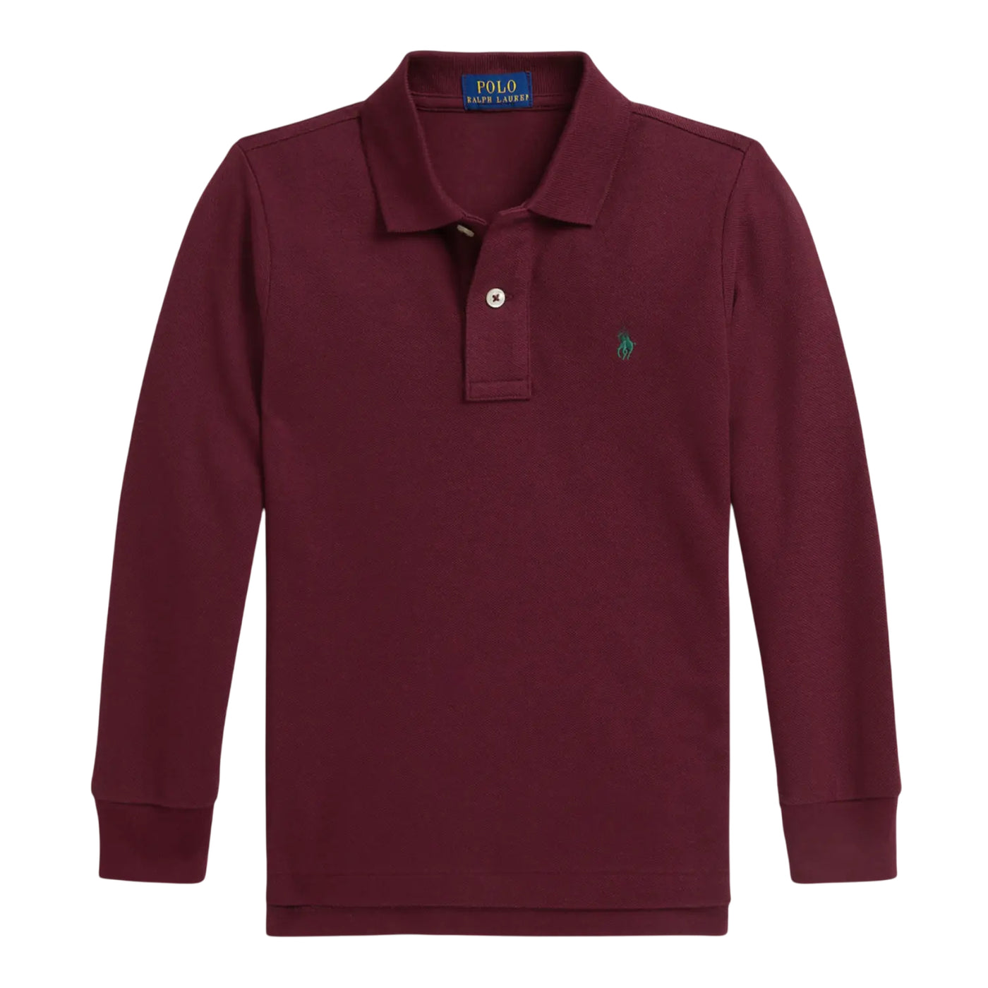Polo Bambino a maniche lunghe Bordeaux
