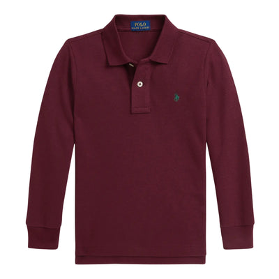 Polo Bambino a maniche lunghe Bordeaux