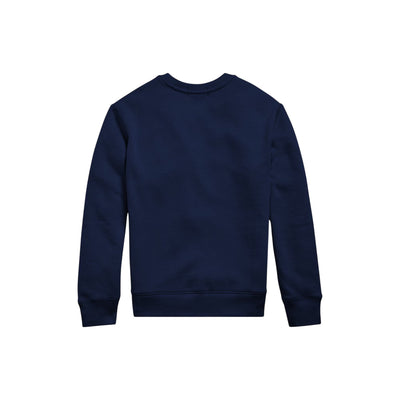 Felpa Girocollo da Bambino Navy retro