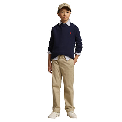 Felpa Girocollo da Bambino Navy modello intero frontale