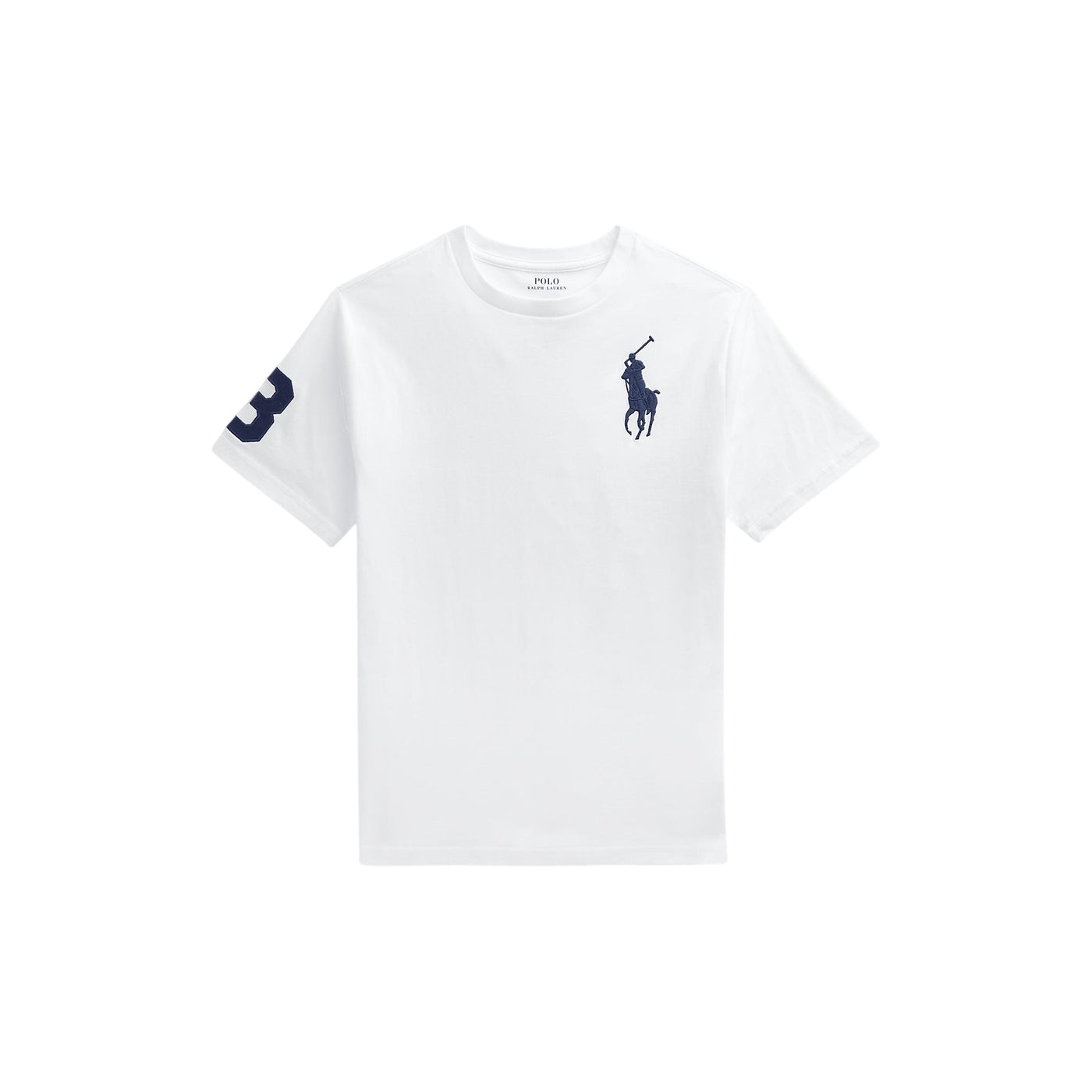 T-shirt Bambino con maxi pony iconico ricamato e scollatura girocollo 