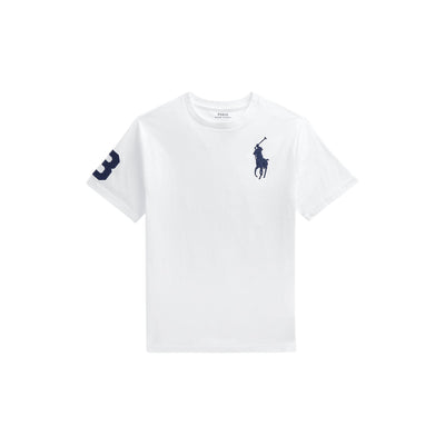 T-shirt Bambino con maxi pony iconico ricamato e scollatura girocollo 