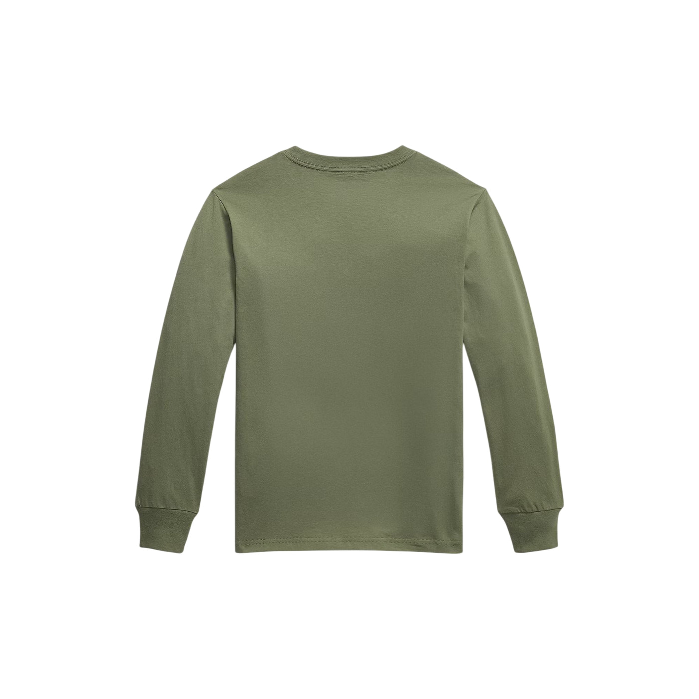 T-shirt Ragazzo a maniche lunghe Verde oliva retro