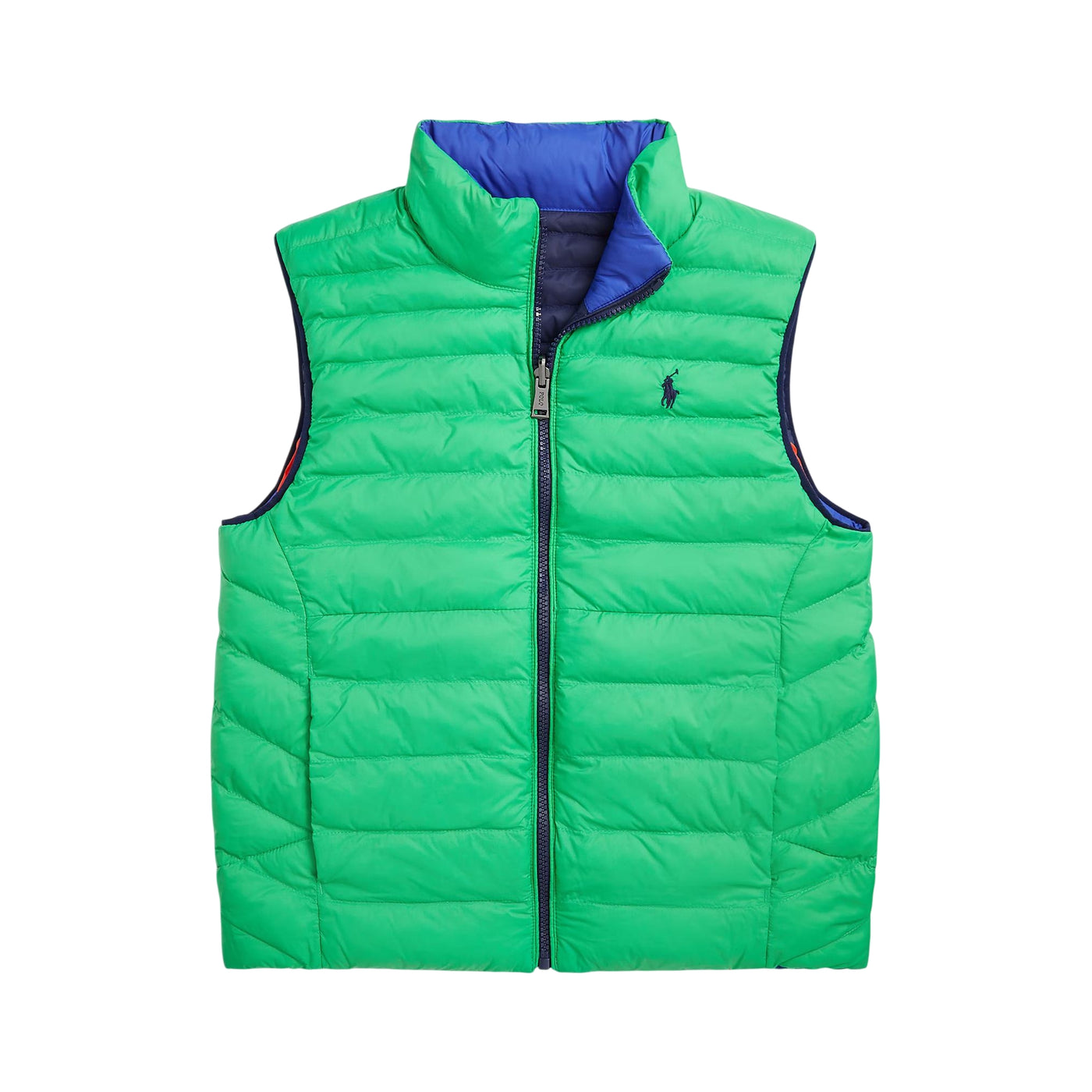 Gilet Bambino P-Layer 2 double-face tinta unita verde
