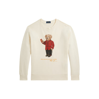 Felpa Junior con Polo Bear stampato davanti