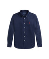 Camicia da Bambino in lino navy 