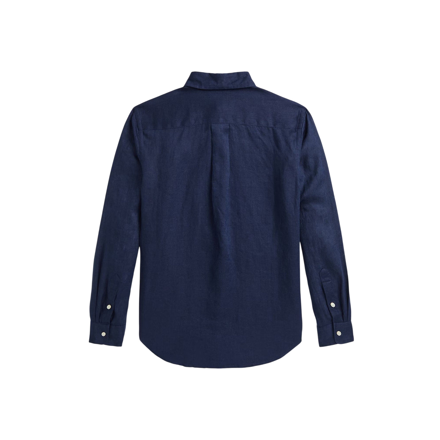 Camicia da Bambino in lino navy  retro