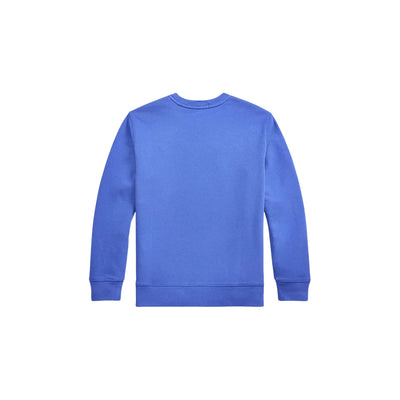 Felpa Bambino Blu girocollo, dal taglio classico, con ricamo logo