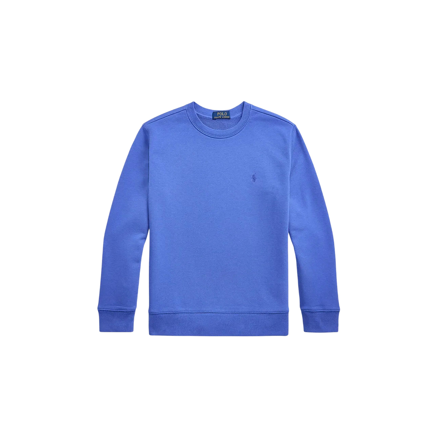 Felpa Bambino Blu girocollo, dal taglio classico, con ricamo logo