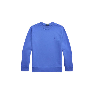 Felpa Bambino Blu girocollo, dal taglio classico, con ricamo logo