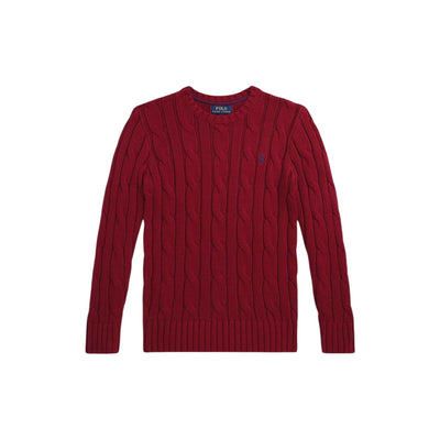 Maglia Bambino in cotone a trecce Rosso