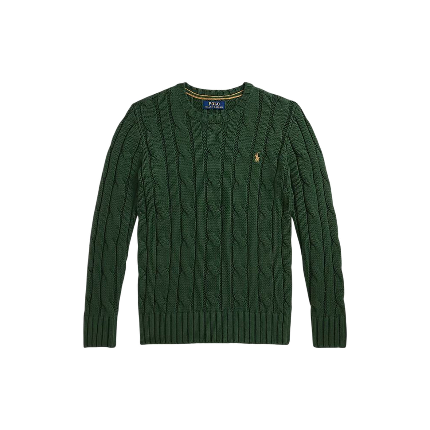 Maglia Bambino in cotone a trecce Verde