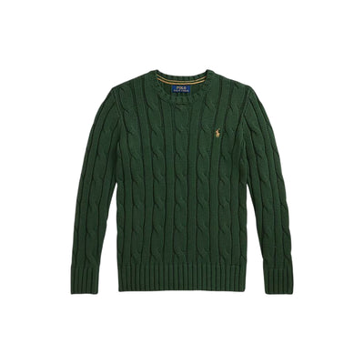 Maglia Bambino in cotone a trecce Verde