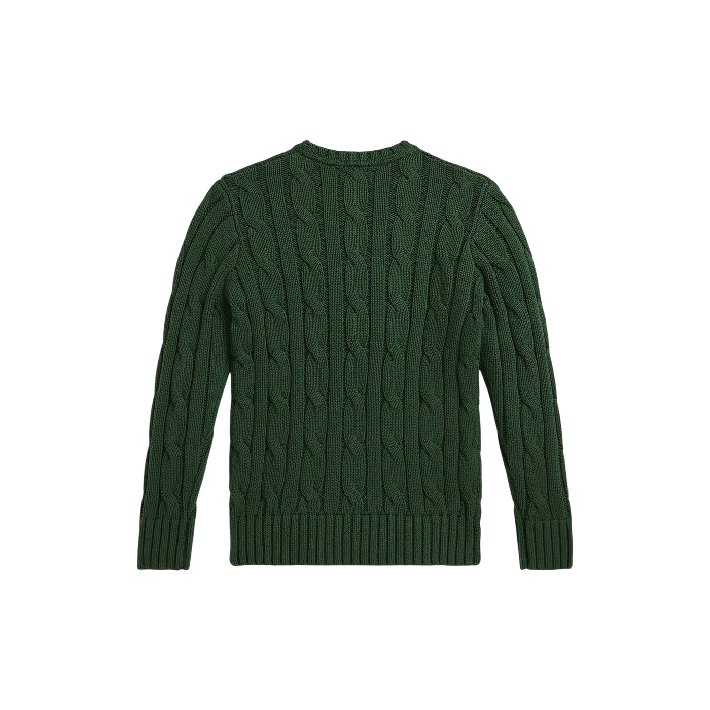 Maglia Bambino in cotone a trecce Verde retro