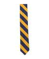 Cravatta bambino dal design a righe navy e oro
