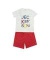 Completo Neonato bianco e rosso