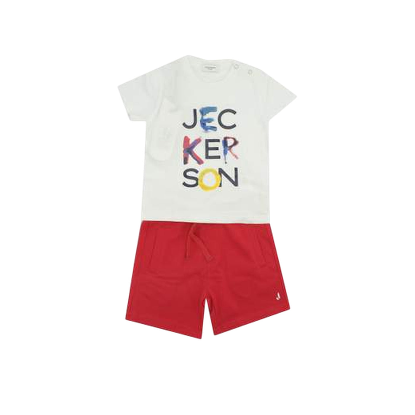 Completo Neonato bianco e rosso