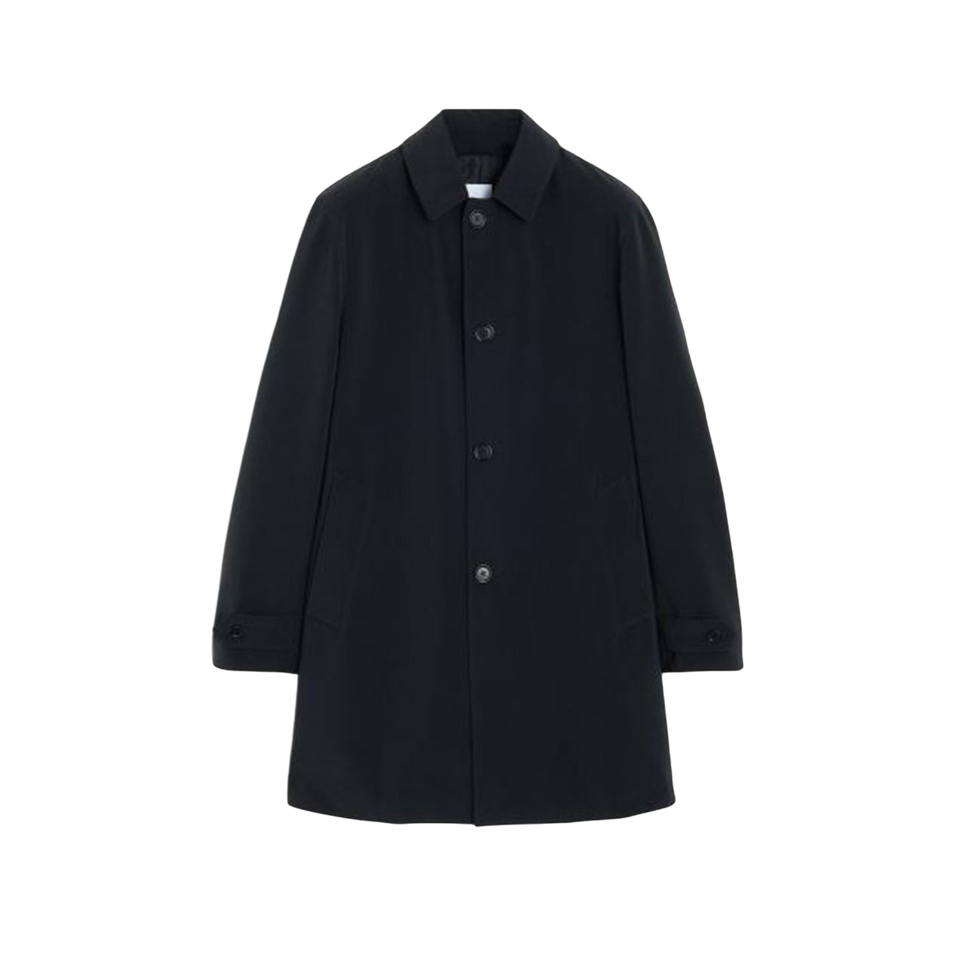 Cappotto Uomo a tinta unita, con colletto a camicia e chiusura monopetto 