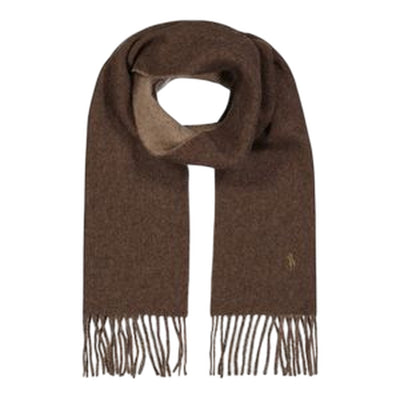 Sciarpa Donna in morbida lana con frange Marrone