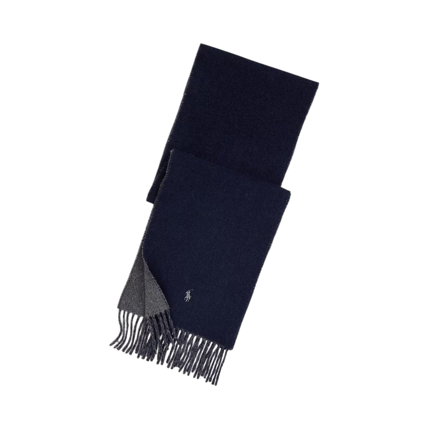 Sciarpa Uomo double-face in misto lana Navy/Grigio