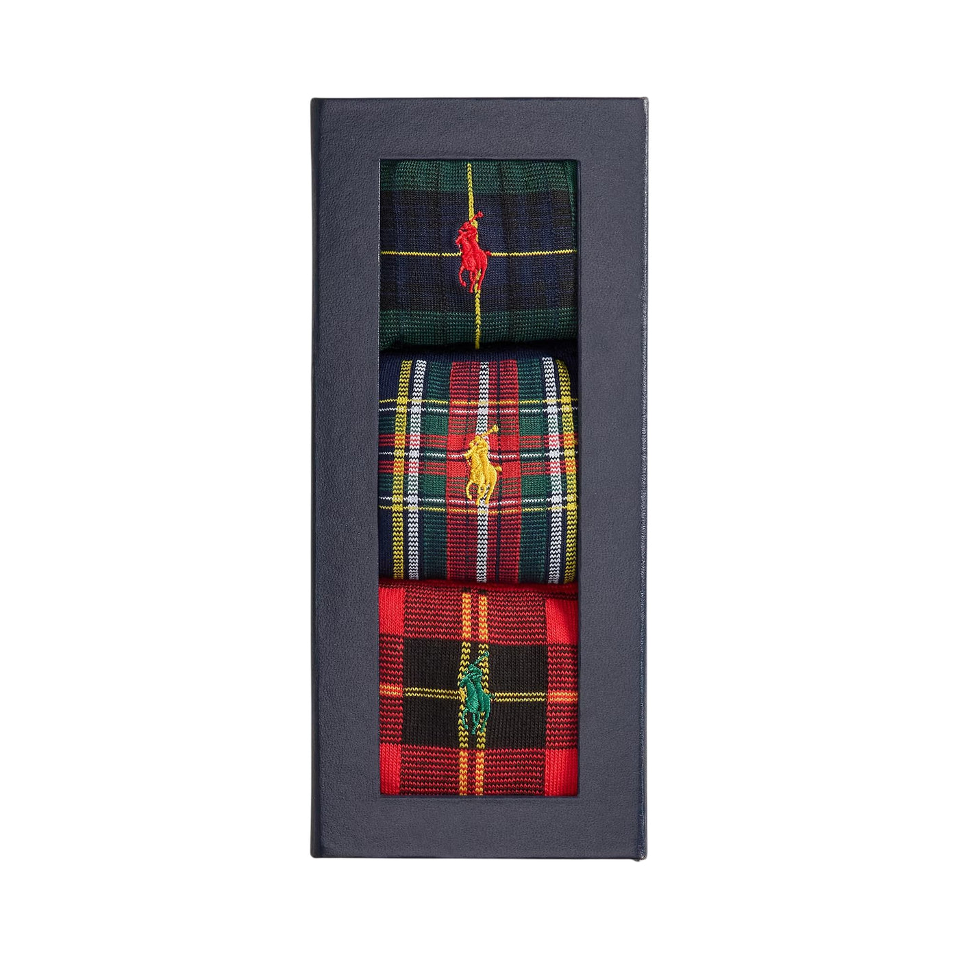 Set regalo Uomo 3 paia calze lunghe scozzesi in confezione